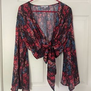 VICI silk front tie top